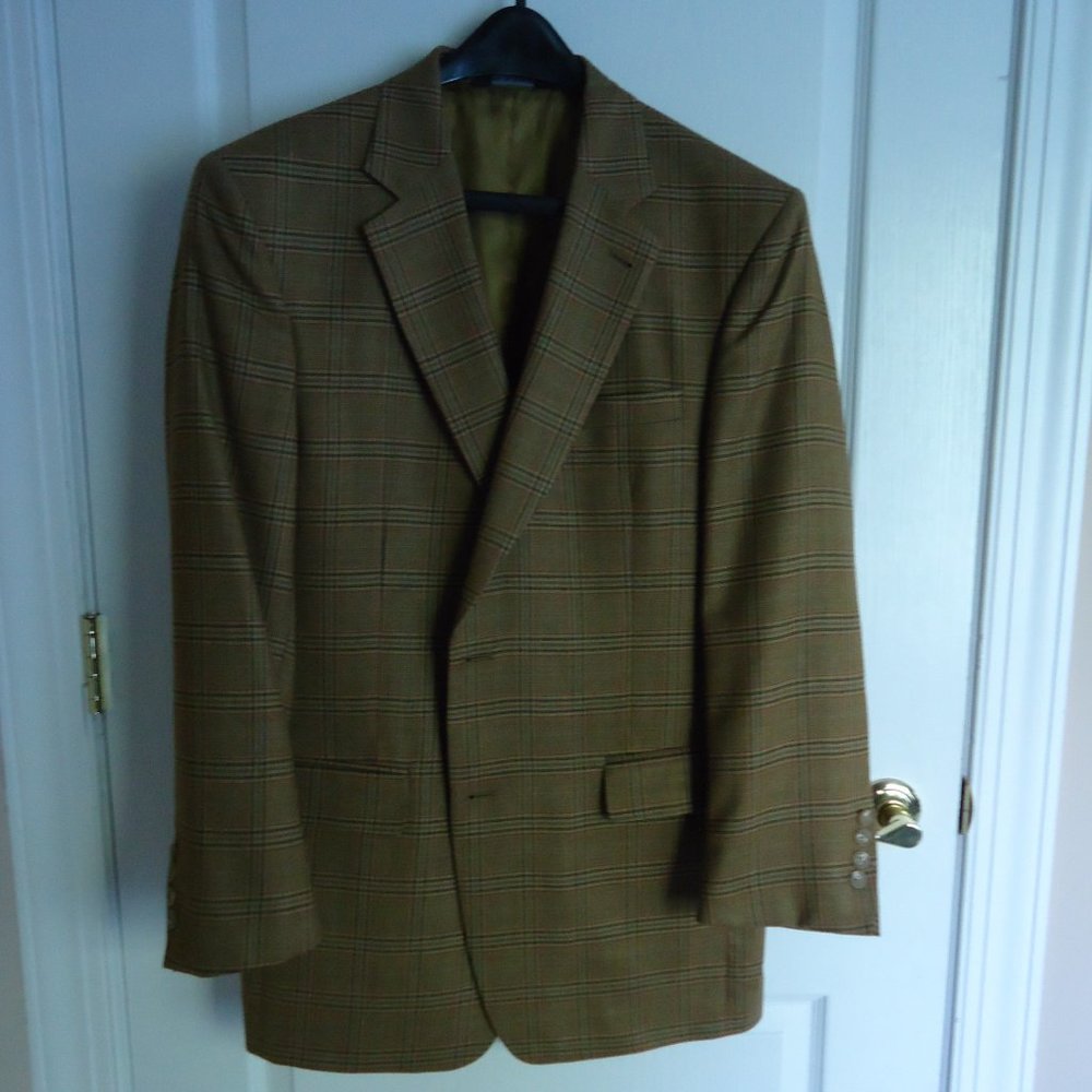 Jos A Bank Sport Coat 42L Plaid NWOT